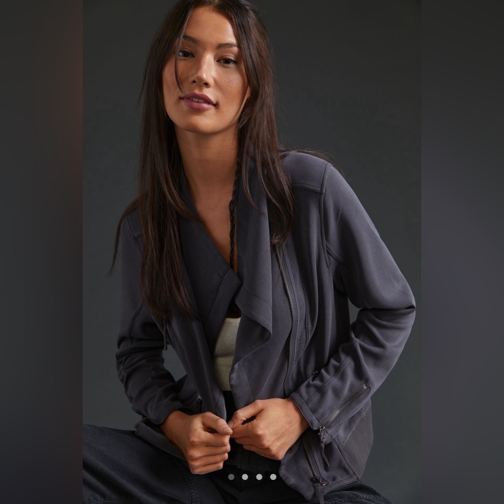 NWT Marrakech (Anthropologie) Grey Stretch Moto Jacket